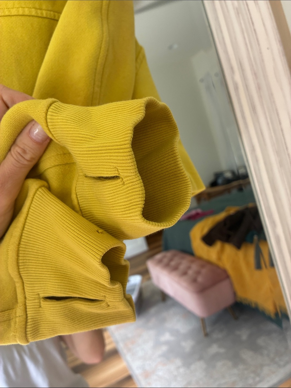 ✨CLOSET CLEAROUT✨Lululemon Scuba Cropped Half-Zip Sweater Mustard Yellow XS/S - Picture 5 of 5